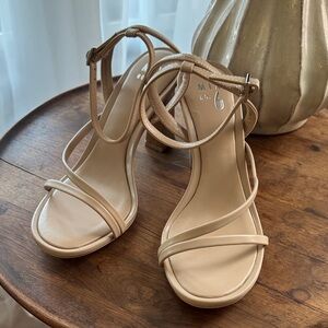 Elegant Tan Strappy Heels